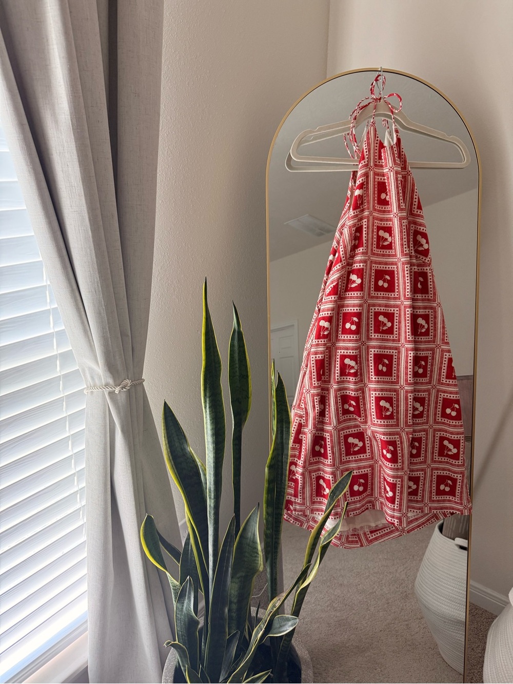 Abercrombie & Fitch Red Printed Halter Dress